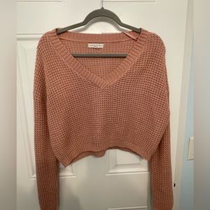 Pink Cable Knit Sweater